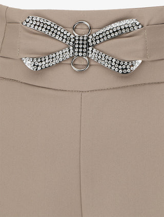 Pantalon ample à boucle style noeud - Taupe