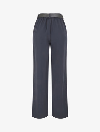 Pantalon ample à taille élastiquée - Marine
