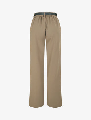 Pantalon ample à taille élastiquée - Taupe