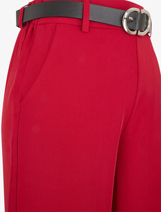 Pantalon ample à taille élastiquée - Lie de vin