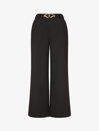 Pantalon ample à boucle fantaisie - Noir