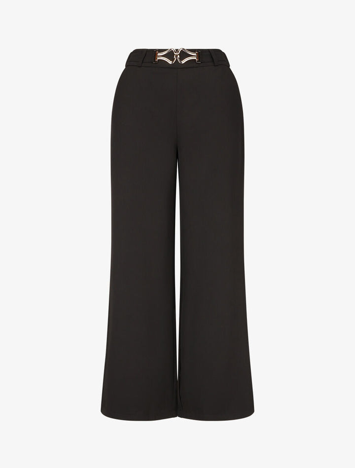 Pantalon ample à boucle fantaisie - Noir