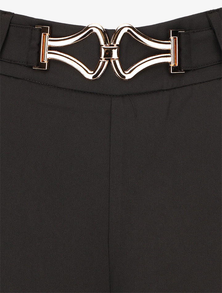 Pantalon ample à boucle fantaisie - Noir