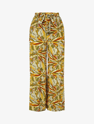 Pantalon fluide à imprimé stylisé - Kaki