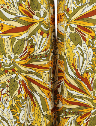 Pantalon fluide à imprimé stylisé - Kaki