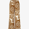 Pantalon droit taille haute imprimé tropical - Marron
