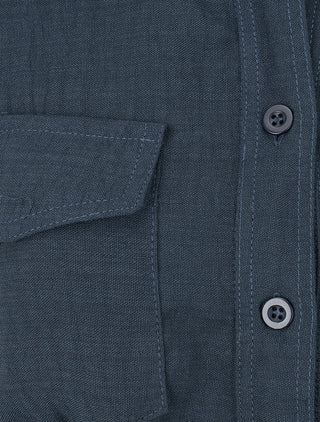Pantalon fluide effet froissé - Marine