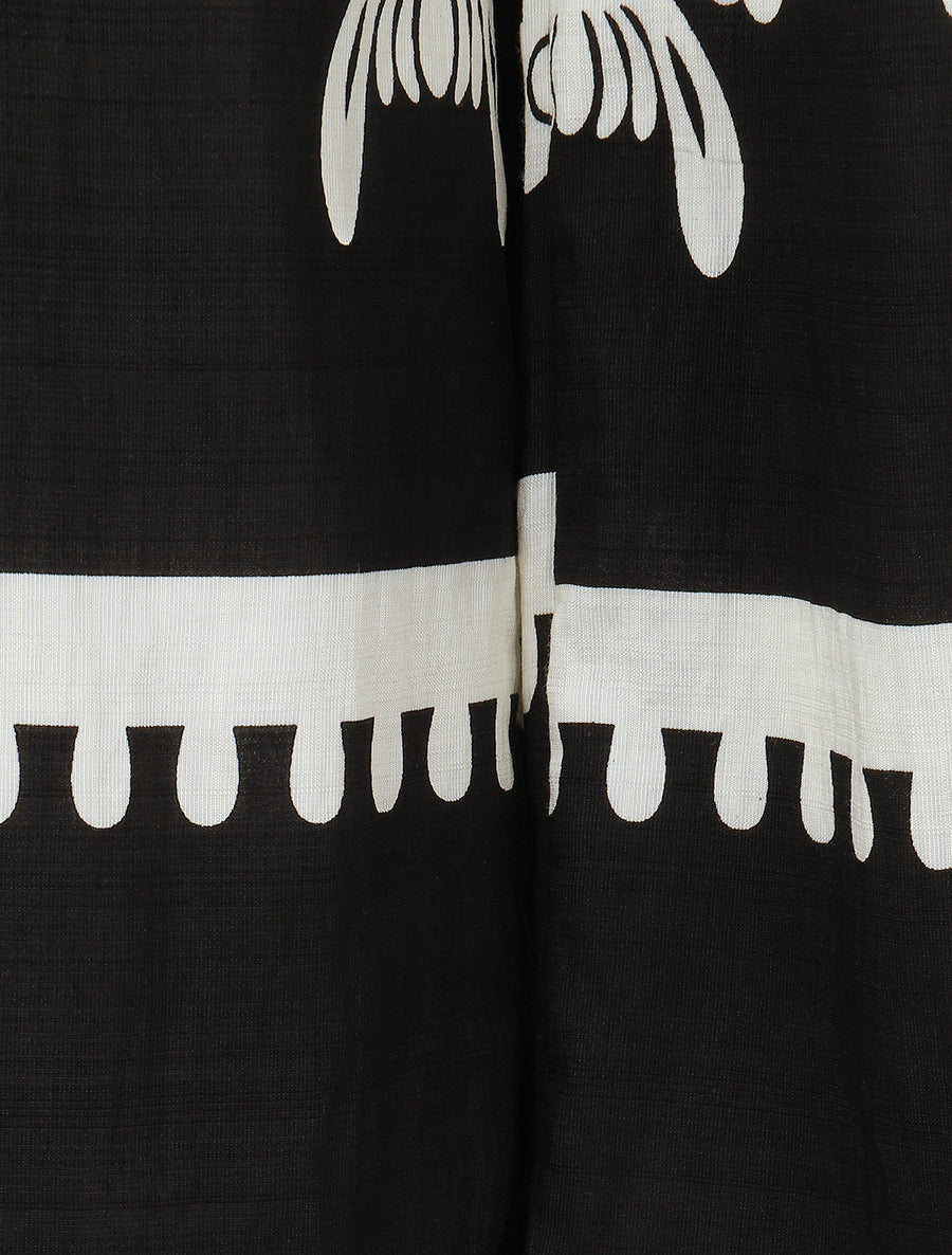 Pantalon droit imprimé ikat - Noir