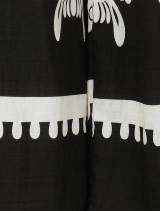 Pantalon droit imprimé ikat - Noir