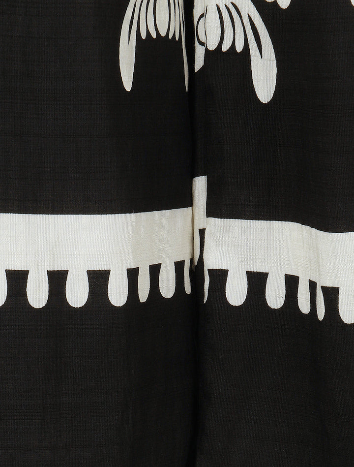 Pantalon droit imprimé ikat - Noir