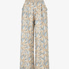 Pantalon élastiqué imprimé wax - Taupe