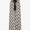 Pantalon ample taille haute imprimé dandelion - Noir