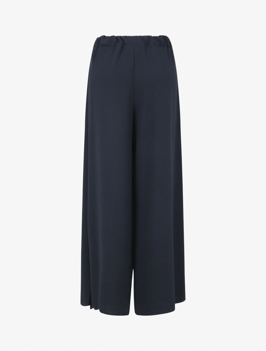 Pantalon fluide à double pans - Marine