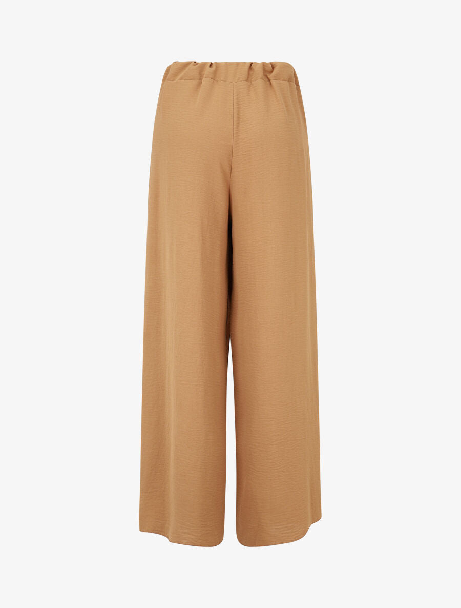 Pantalon fluide à double pans - Camel