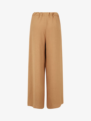 Pantalon fluide à double pans - Camel