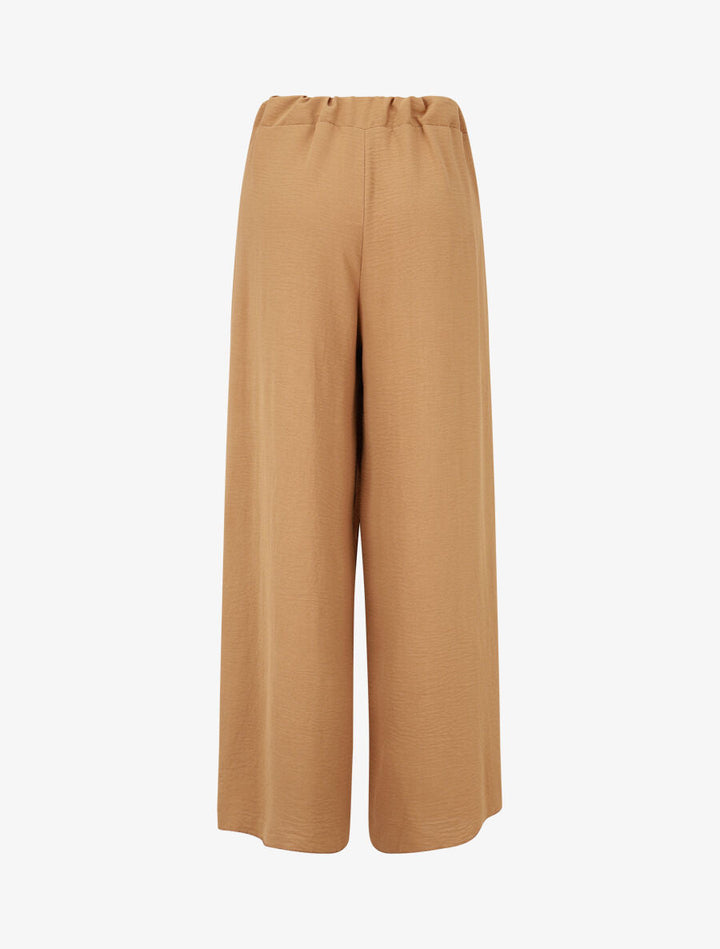 Pantalon fluide à double pans - Camel