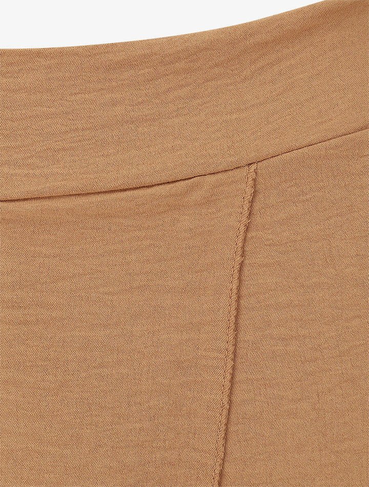 Pantalon fluide à double pans - Camel