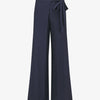 Pantalon texturé à pans - Marine