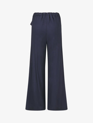 Pantalon texturé à pans - Marine