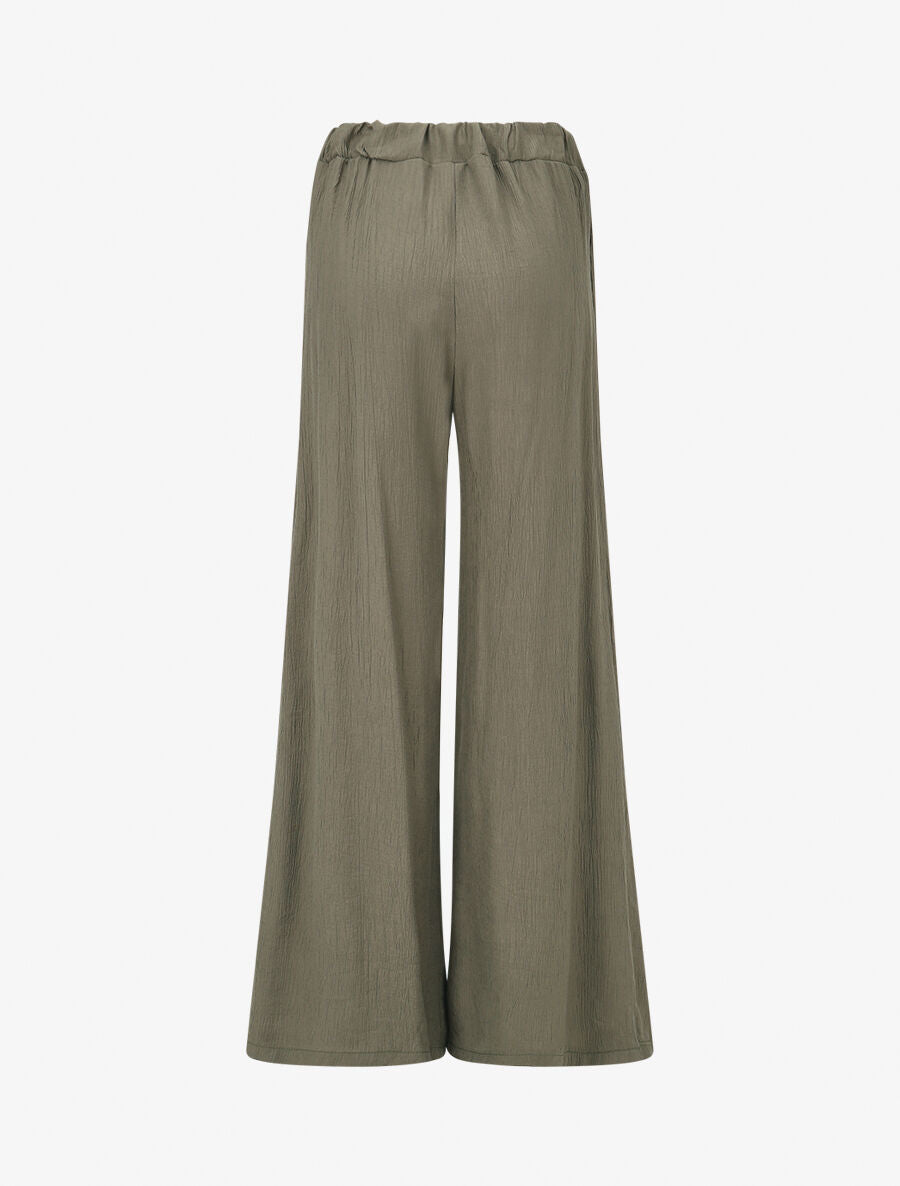 Pantalon texturé à pans - Kaki