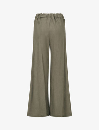 Pantalon texturé à pans - Kaki
