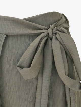 Pantalon texturé à pans - Kaki
