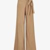Pantalon texturé à pans - Camel