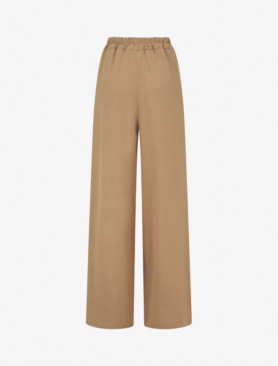 Pantalon fluide à poches stylisés - Camel