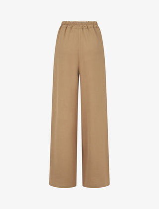 Pantalon fluide à poches stylisés - Camel