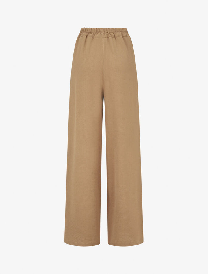 Pantalon fluide à poches stylisés - Camel
