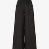 Pantalon élastiqué uni à poches plaquées - Noir
