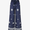 Pantalon élastiqué à imprimé fantaisie et mosaïque - Marine