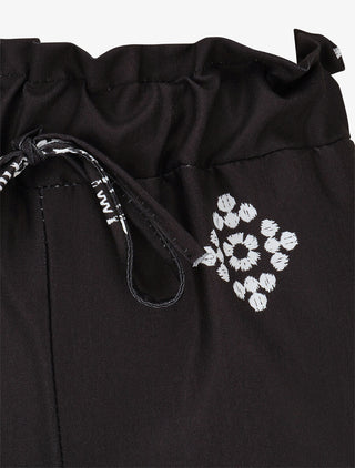 Pantalon imprimé fantaisie à taille élastiquée - Noir