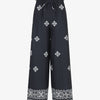 Pantalon imprimé fantaisie à taille élastiquée - Marine