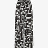 Pantalon fluide à imprimé graphique - Noir