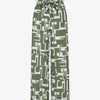 Pantalon fluide à imprimé graphique - Kaki