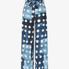 Pantalon fluide à imprimé cercles - Marine