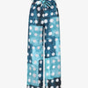 Pantalon fluide à imprimé cercles - Bleu canard