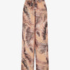 Pantalon ample à imprimé tropical - Camel
