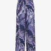 Pantalon ample à imprimé tropical - Marine