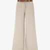 Pantalon long uni élastiqué - Beige