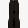 Pantalon droit taille haute ceinturée - Noir