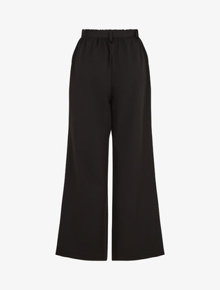 Pantalon ample à taille élastiquée - Noir