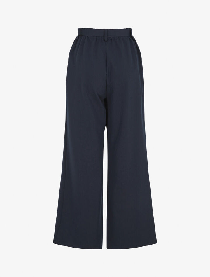 Pantalon ample à taille élastiquée - Marine