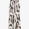 Pantalon fluide imprimé abstrait - Beige