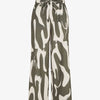Pantalon fluide imprimé abstrait - Kaki