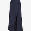 Pantalon droit uni à pan - Marine