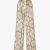 Pantalon élastiqué à imprimé graphique - Camel