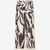 Pantalon droit taille haute imprimé graphique - Marron