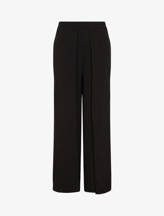 Pantalon fluide à double pans - Noir